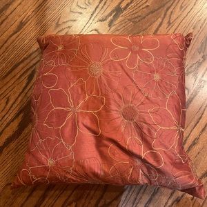 NWOT - Orange Decorative  Accent Throw Pillow